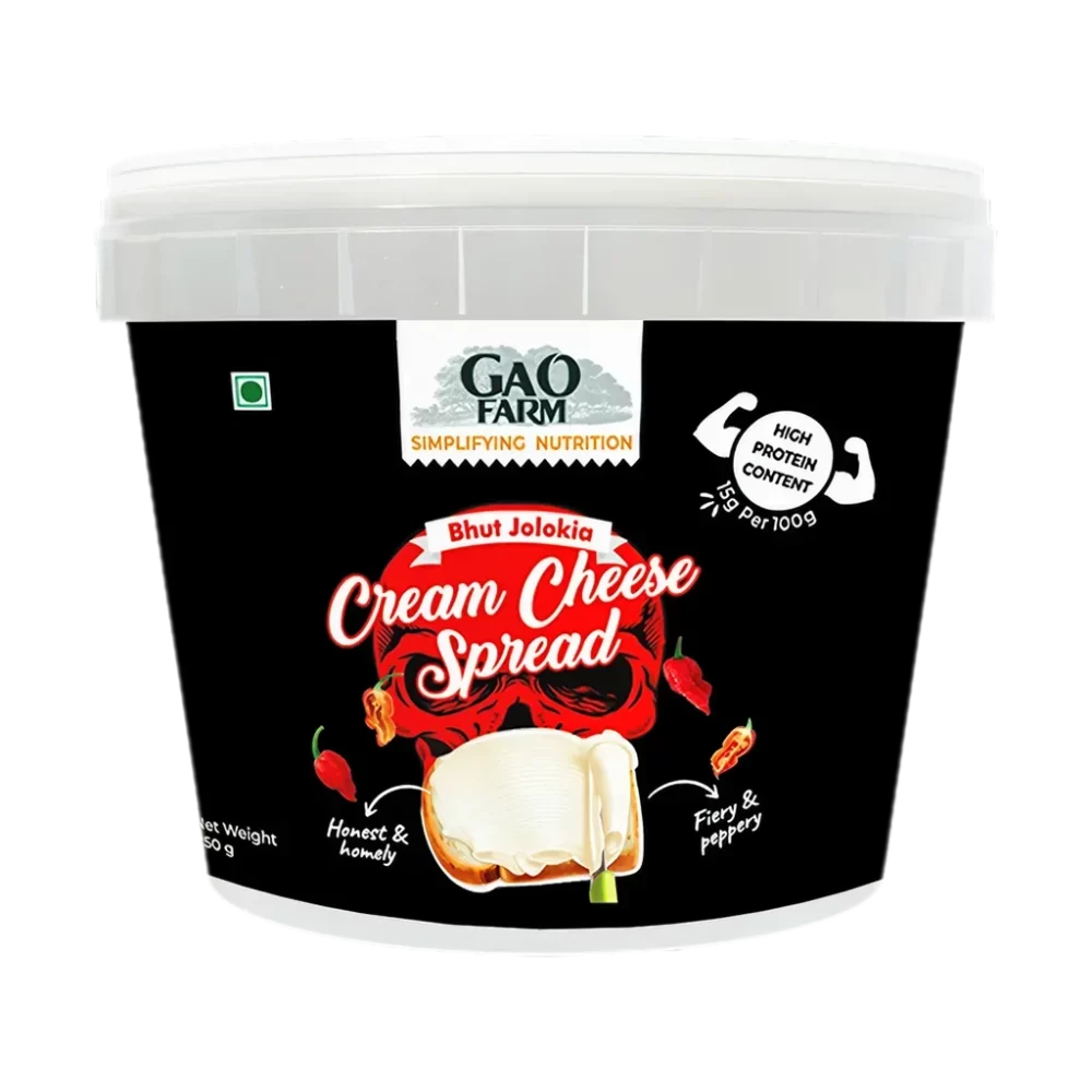 High protein spicy cream cheese - Bhut jolokia flavour