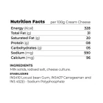Nutritional facts of Artisanal Cream Cheese