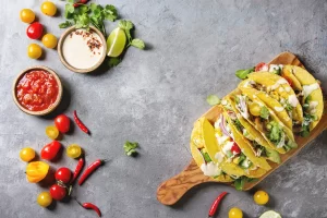 Spicy Fromage Vegetarian Tacos