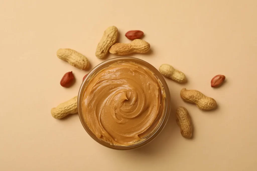 Premium peanut butter in a bowl