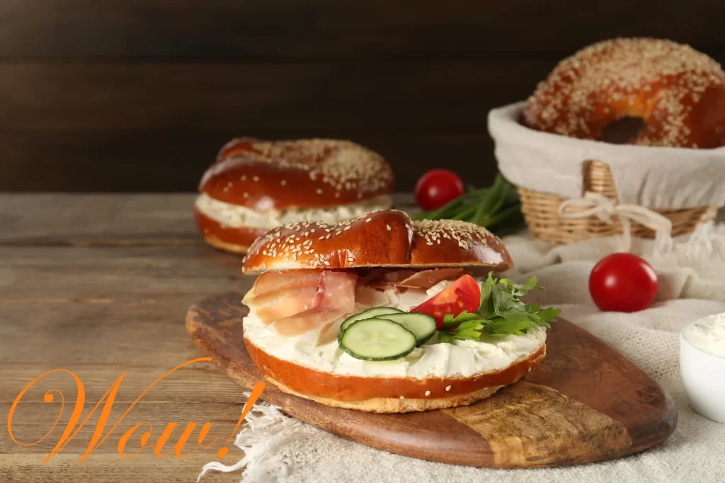 bagels with cream cheese and fruits- cream cheese recipes