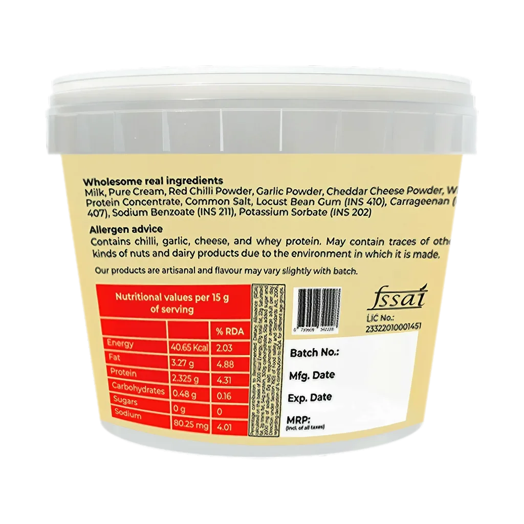 High protein chilli garlic cream cheese- buy cream cheese online India