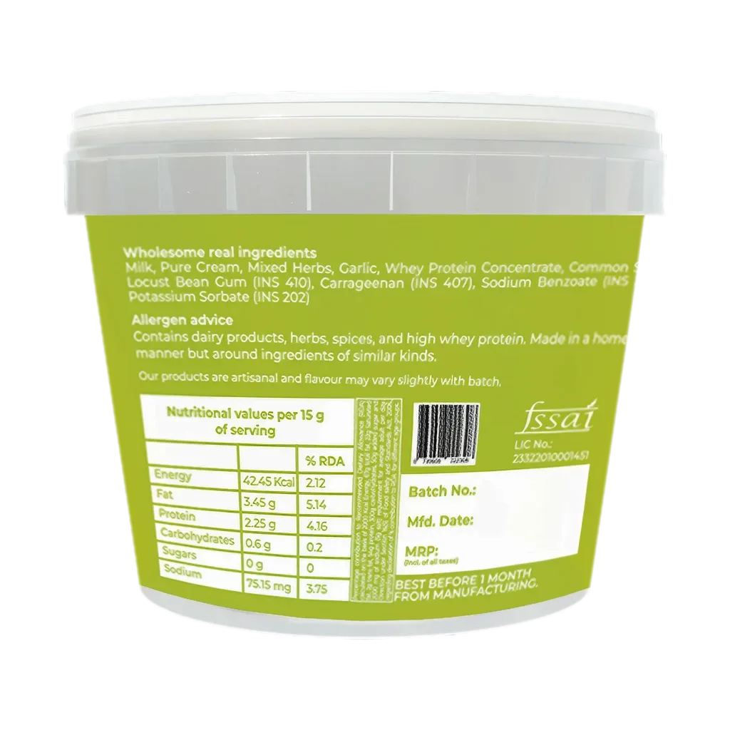 Herbs-_-Garlic-1 High protein cream cheese - herbs and garlic flavour